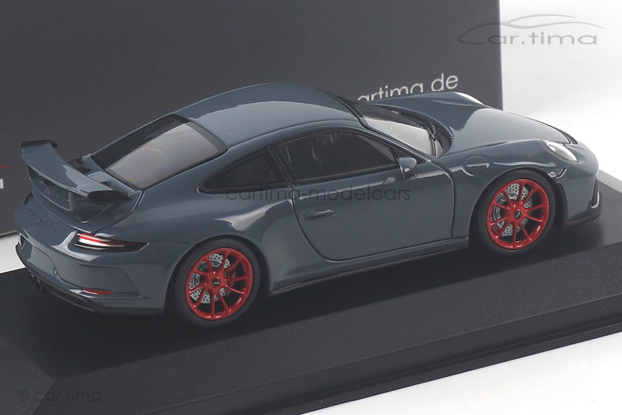 Porsche 911 (991 II) GT3 Graphitblaumet./Rad rot Minichamps car.tima CUSTOMIZED