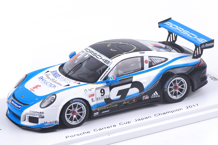 Porsche 911 GT3 Cup Porsche Carrera Cup Japan Champion 2017 Shinji Takei Spark 1:43 SJ057