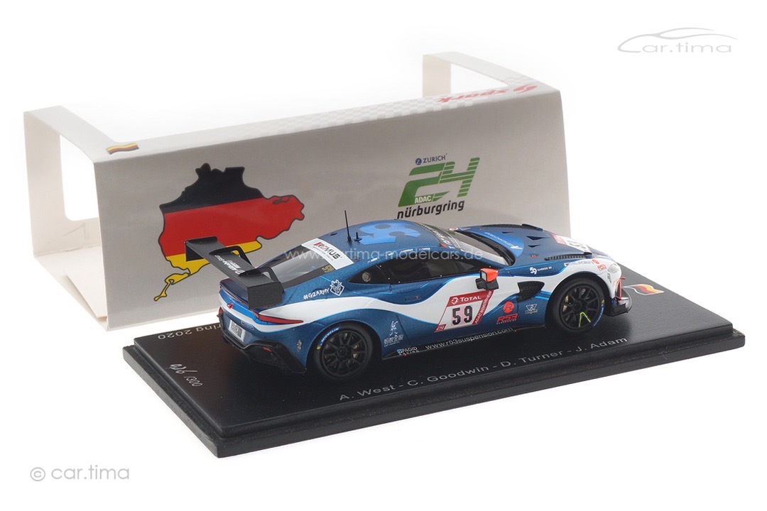 Aston Martin Vantage AMR GT4 24h Nürburgring 2020 Adam/Goodwin/Turner Spark 1:43 SG700 Aston Martin Vantage AMR GT4 24h Nürburgring 2020 Adam/Goodwin/Turner Spark 1:43 SG700