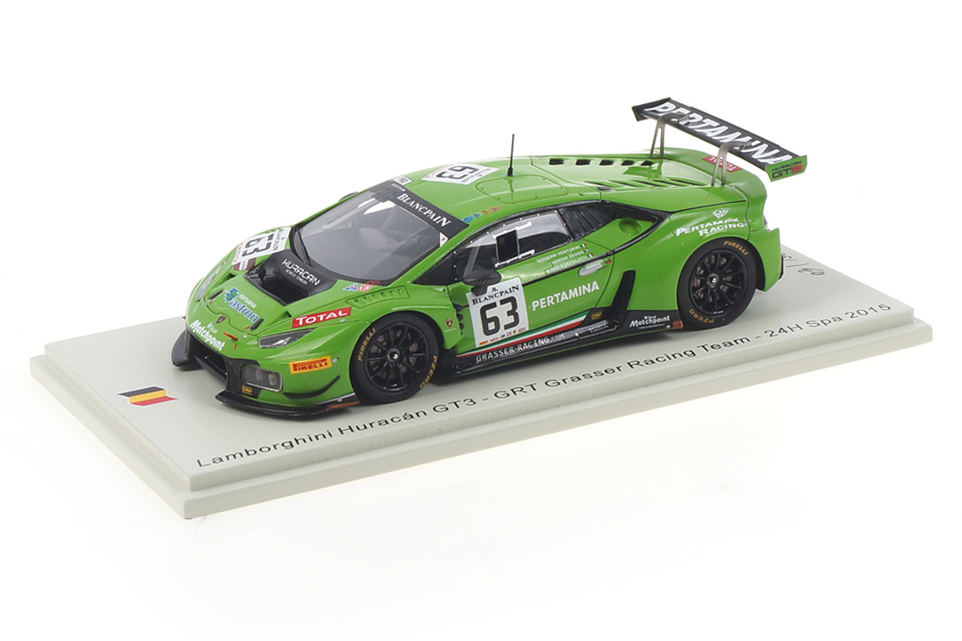 Lamborghini Huracán GT3 24h Spa 2015 Bortolotti/Venturini/Zaugg Spark 1:43 SB283 Lamborghini Huracán GT3 24h Spa 2015 Bortolotti/Venturini/Zaugg Spark 1:43 SB283