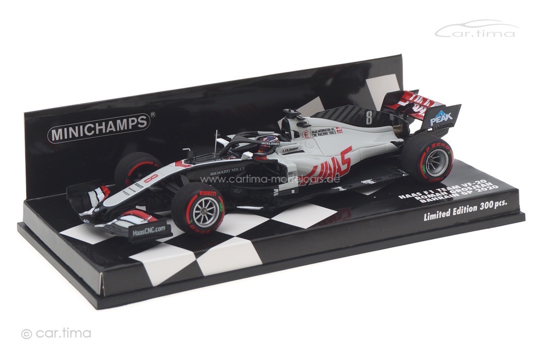 Haas F1 VF-20 GP Bahrain 2020 Romain Grosjean Minichamps 1:43 417201508