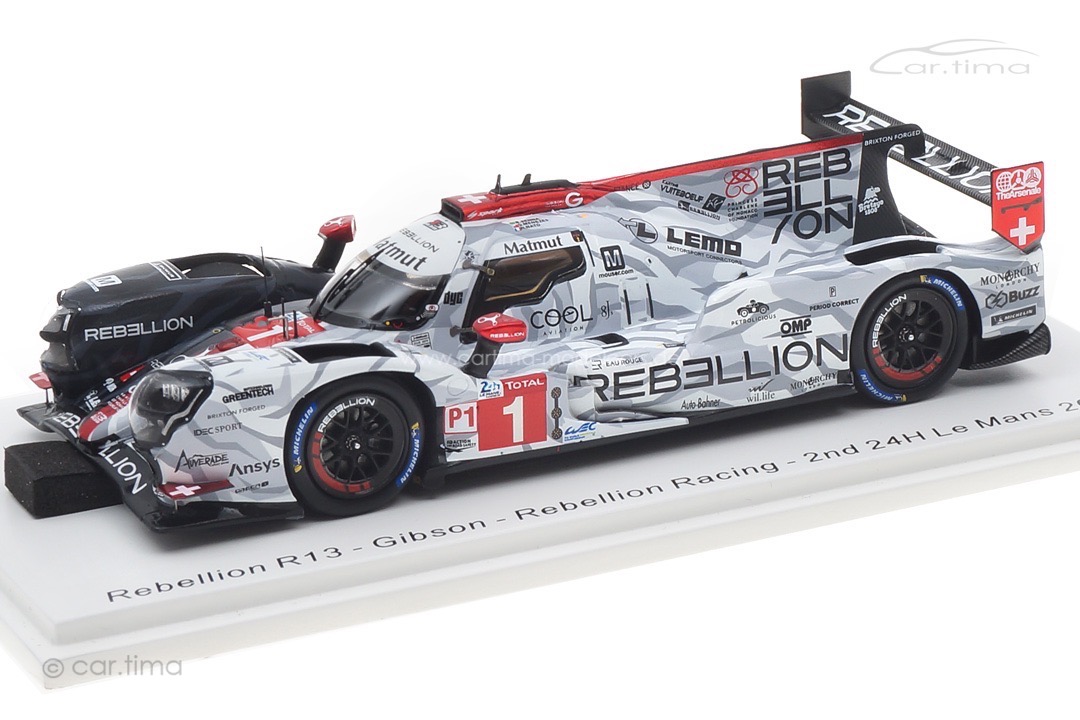 Rebellion R13-Gibson 24h Le Mans 2020 Menezes/Nato/Senna Spark 1:43 S7955 Rebellion R13-Gibson 24h Le Mans 2020 Menezes/Nato/Senna Spark 1:43 S7955