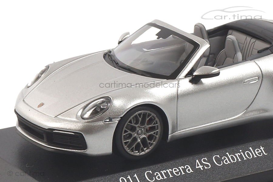 Porsche 911 (992) Carrera 4S Cabriolet silber Minichamps 1:43 410069330 Porsche 911 (992) Carrera 4S Cabriolet silber Minichamps 1:43 410069330