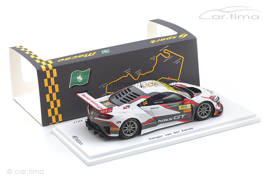 Honda NSX GT3 Macau World Cup 2017 Renger van der Zande Spark 1:43 SA143 Honda NSX GT3 Macau World Cup 2017 Renger van der Zande Spark 1:43 SA143
