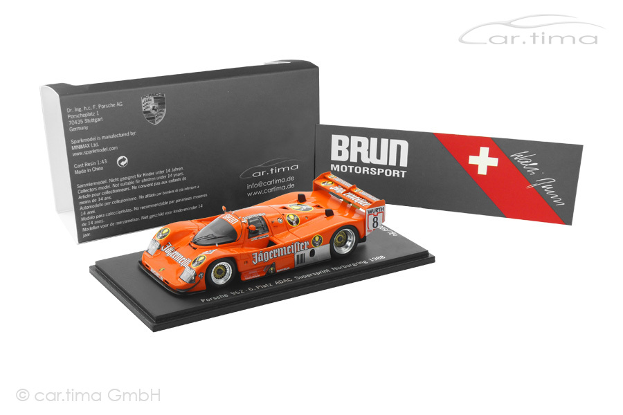 Porsche 962 ADAC Supersprint Nürburgring 1988 Uwe Schäfer Spark 1:43 CAP04311020 Porsche 962 ADAC Supersprint Nürburgring 1988 Uwe Schäfer Spark 1:43 CAP04311020