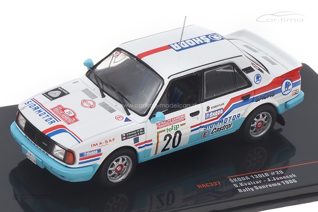 Skoda 130 LR Rallye Sanremo 1986 Kvaizar/Janecek IXO 1:43 RAC337 Skoda 130 LR Rallye Sanremo 1986 Kvaizar/Janecek IXO 1:43 RAC337