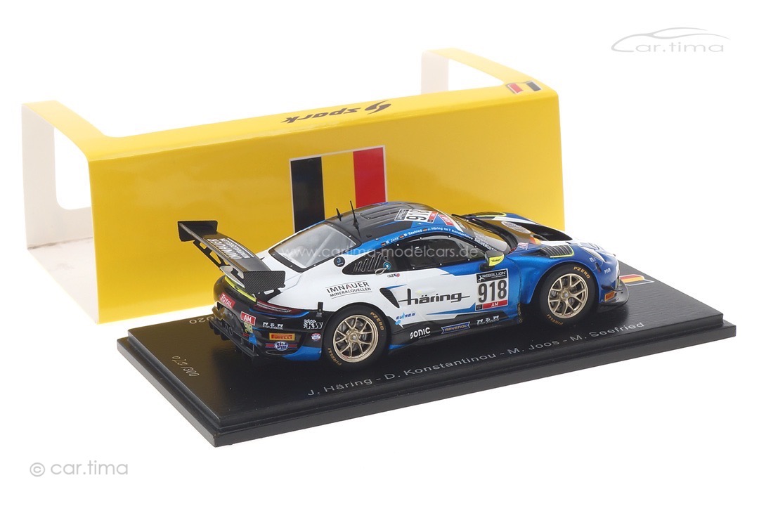 Porsche 911 GT3 R 24h Spa 2020 Häring/Joos/Konstantinou/Seefried Spark 1:43 SB404