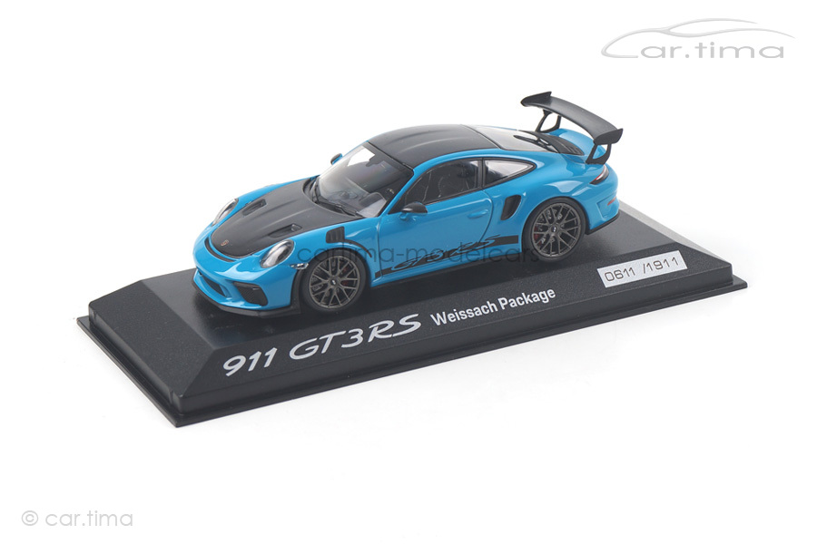 Porsche 911 (991 II) GT3 RS Weissach Paket Miami blau Minichamps 1:43 WAP0201610J Porsche 911 (991 II) GT3 RS Weissach Paket Miami blau Minichamps 1:43 WAP0201610J