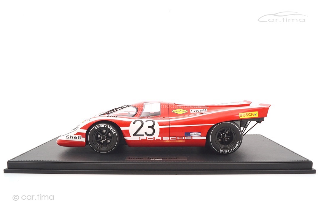 Porsche 917 Winner 24h Le Mans 1970 Originalsignatur Hans Herrmann inkl. Vitrine 1:12