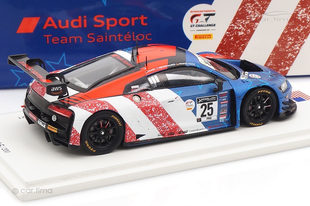 Audi R8 LMS GT3 Winner 8h Indianapolis Winkelhock/Niederhauser/Haase Spark 1:43 FF015