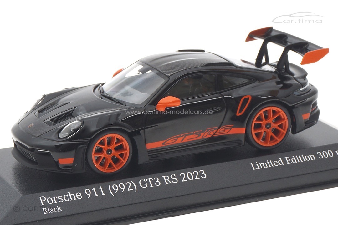 Porsche 911 (992) GT3 RS Weissach Paket schwarz/Dekor orange Minichamps 1:43 413062115 Porsche 911 (992) GT3 RS Weissach Paket schwarz/Dekor orange Minichamps 1:43 413062115