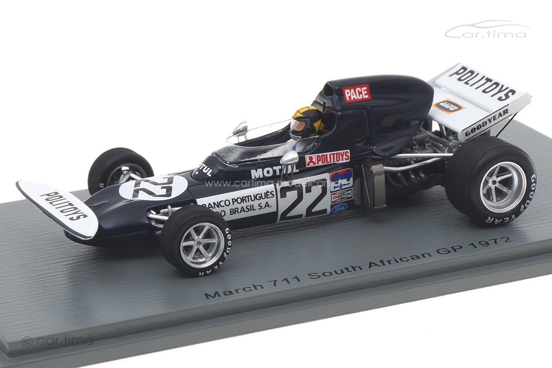 March 711 GP Südafrika 1972 Carlos Pace Spark 1:43 S7263 March 711 GP Südafrika 1972 Carlos Pace Spark 1:43 S7263