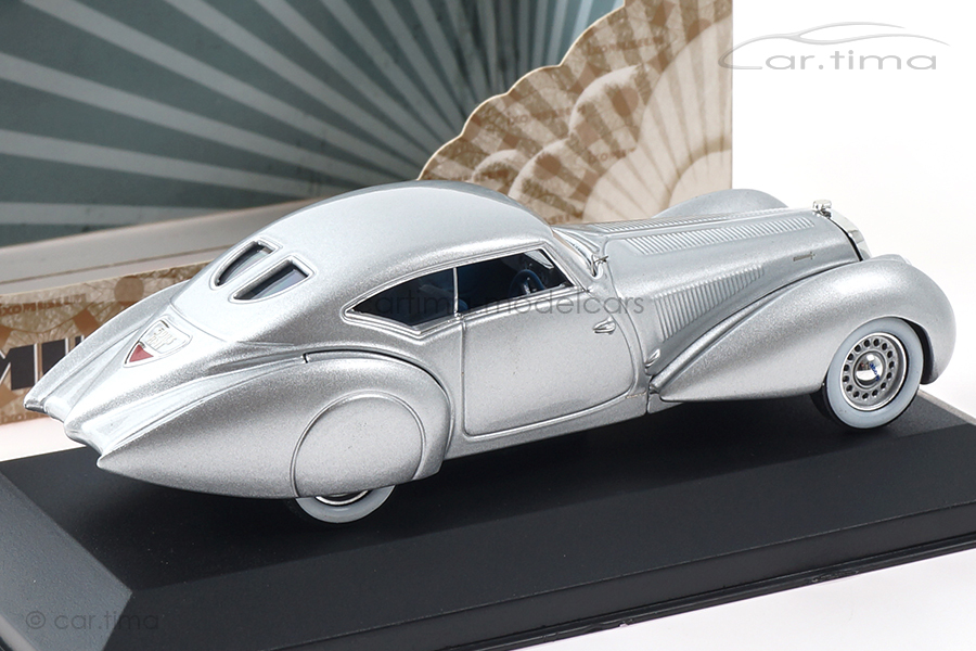 Delage D8 120-S Pourtout Aero Coupe 1937 silber IXO Models 1:43 MUS054 Delage D8 120-S Pourtout Aero Coupe 1937 silber IXO Models 1:43 MUS054