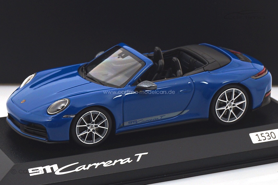 Porsche 911 (992.2) Carrera T Cabriolet Luganoblau Minichamps 1:43 WAP0200260SCPE