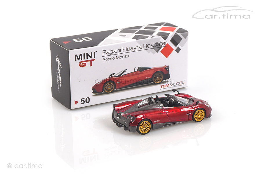 Pagani Huayra Roadster (LHD) Rosso Monza MINI GT 1:64 MGT00050-L Pagani Huayra Roadster (LHD) Rosso Monza MINI GT 1:64 MGT00050-L