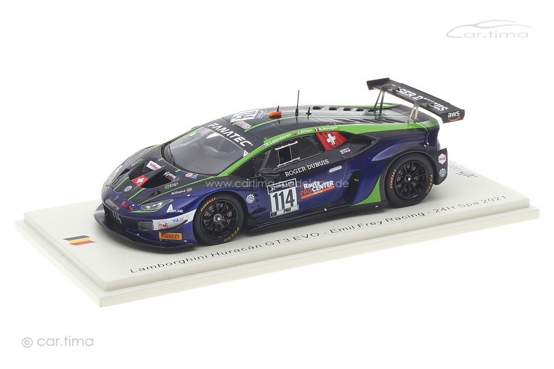 Lamborghini Huracán GT3 Evo 24h Spa 2021 Lappalainen/Aitken/Rougier Spark 1:43 SB477 Lamborghini Huracán GT3 Evo 24h Spa 2021 Lappalainen/Aitken/Rougier Spark 1:43 SB477
