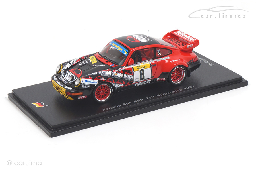 Porsche 911 (964) Carrera RSR 24h Nürburgring 1993 Barth/Memminger/Röhrl Spark 1:43 SG016 Porsche 911 (964) Carrera RSR 24h Nürburgring 1993 Barth/Memminger/Röhrl Spark 1:43 SG016