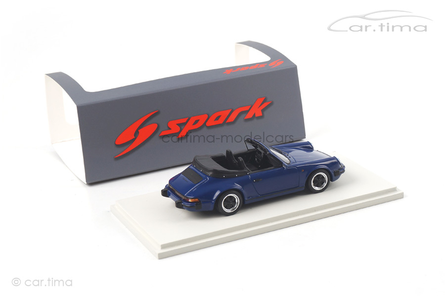 Porsche 911 Carrera 3.2 Cabriolet blau Spark 1:43 S4468 Porsche 911 Carrera 3.2 Cabriolet blau Spark 1:43 S4468