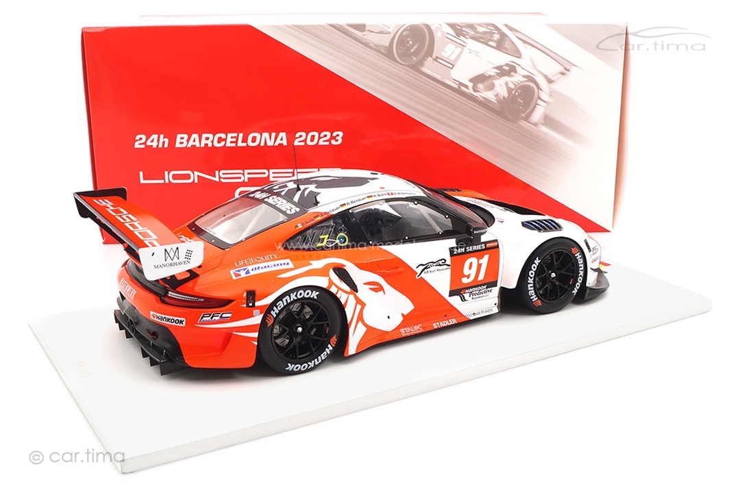 Porsche 911 GT3 R 24h Barcelona 2023 Lionspeed by Herberth Motorsport Spark 1:18 FF028