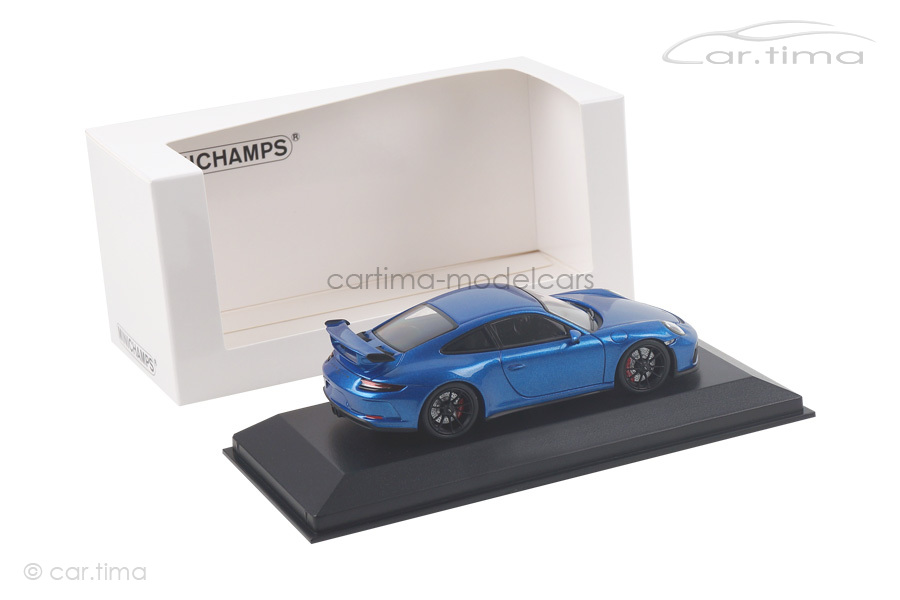 Porsche 911 (991 II) GT3 saphirblaumet. Minichamps 1:43 413066024