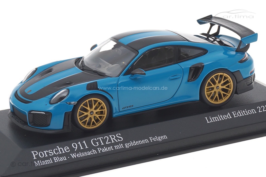 Porsche 911 (991 II) GT2 RS Weissach Paket Miami blau Minichamps 1:43 413067235