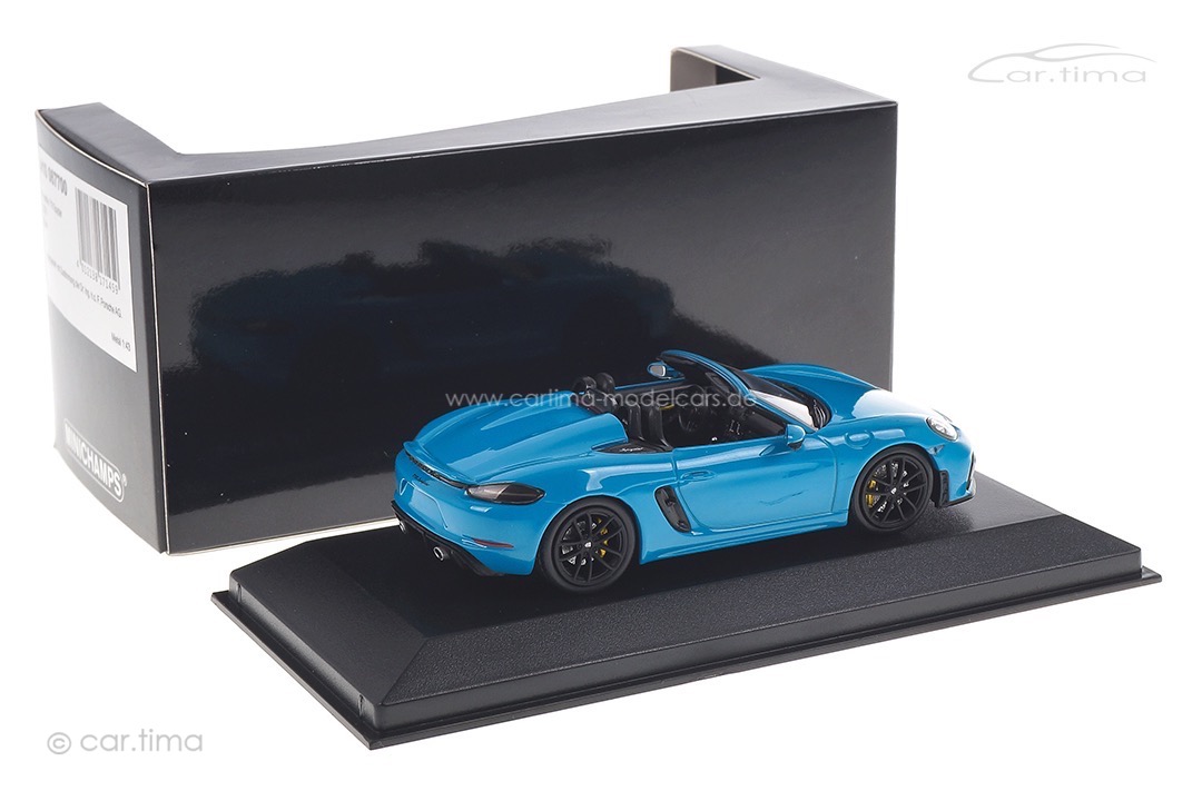 Porsche 718 Boxster Spyder Miami blau Minichamps 1:43 410067700 Porsche 718 Boxster Spyder Miami blau Minichamps 1:43 410067700