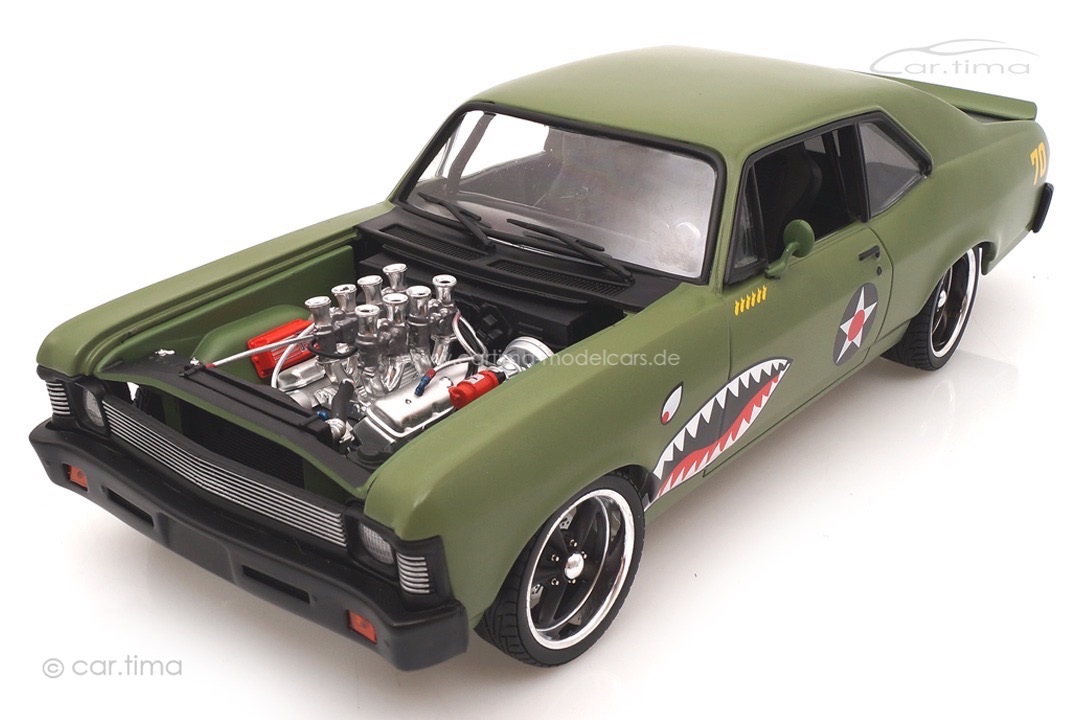 Chevrolet Nova Warhawk Coupe 1970 grün/schwarz GMP 1:18 18957-B Chevrolet Nova Warhawk Coupe 1970 grün/schwarz GMP 1:18 18957-B