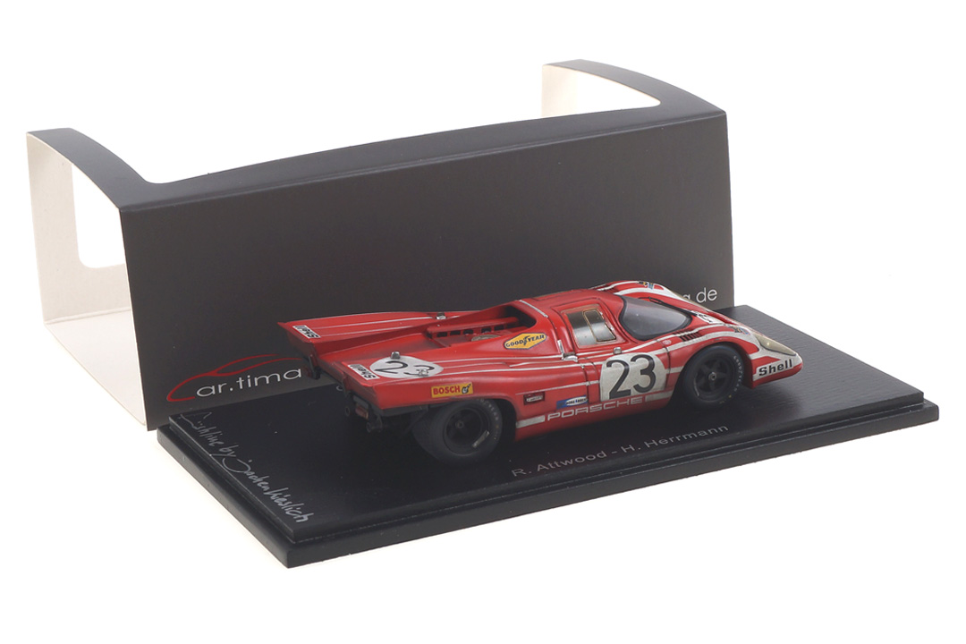 Porsche 917 Winner 24h Le Mans 1970 Attwood/Herrmann car.tima FINISH LINE 1:43 Porsche 917 Winner 24h Le Mans 1970 Attwood/Herrmann car.tima FINISH LINE 1:43