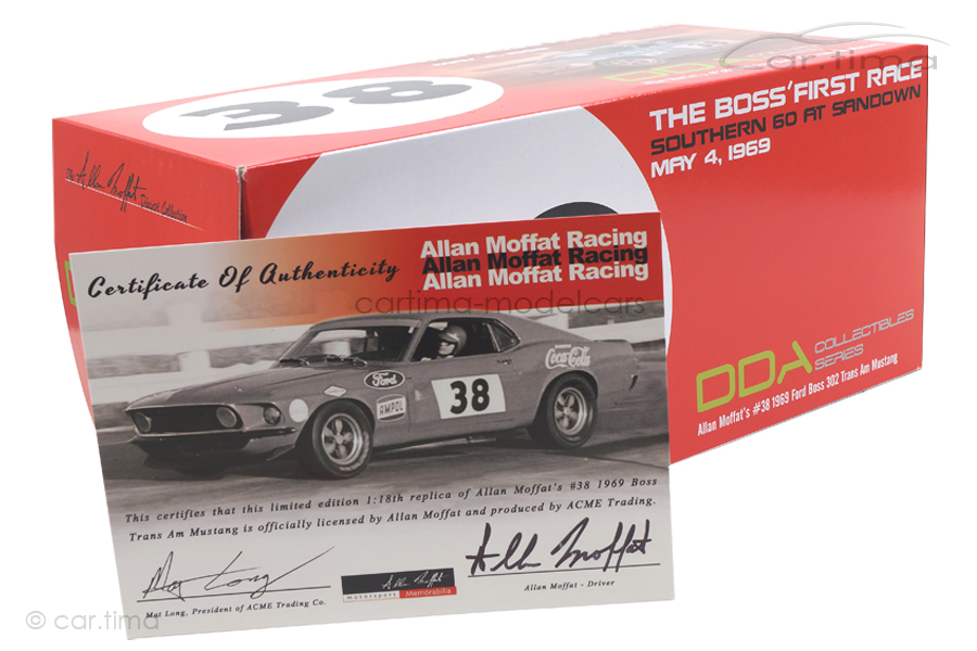Ford Boss 302 Trans Am Mustang 1969 Allan Moffat ACME 1:18 A1801828 Ford Boss 302 Trans Am Mustang 1969 Allan Moffat ACME 1:18 A1801828