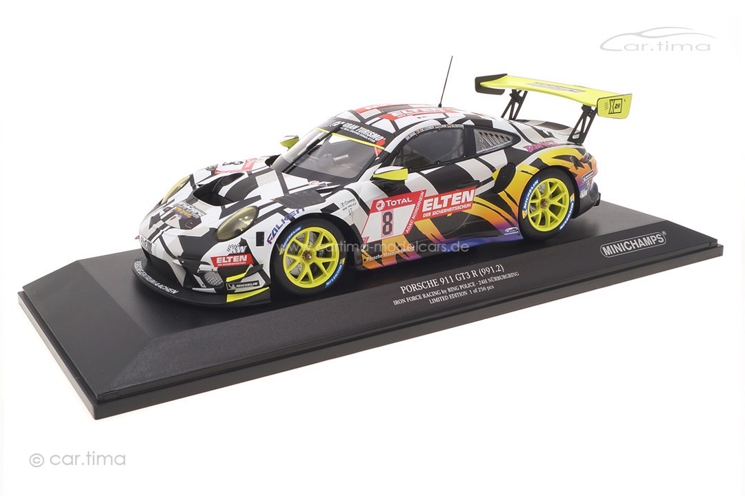 Porsche 911 (991 II) GT3 R 24h Nürburgring 2019 Slooten/Luhr/de Leener/Jans Minichamps 1:18 Porsche 911 (991 II) GT3 R 24h Nürburgring 2019 Slooten/Luhr/de Leener/Jans Minichamps 1:18