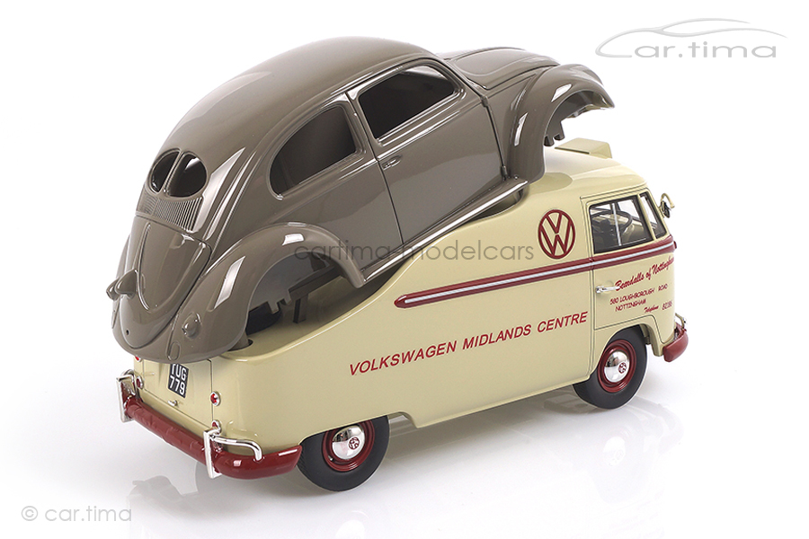 Volkswagen VW T1a Midlands Centre/Brezelkäfer Schuco 1:18 450016300 Volkswagen VW T1a Midlands Centre/Brezelkäfer Schuco 1:18 450016300