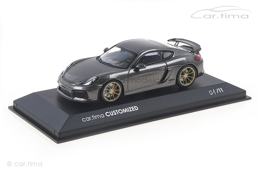 Porsche Cayman GT4 - Achatgrau / Rad lime gold - Minichamps - car.tima CUSTOMIZED Porsche Cayman GT4 - Achatgrau / Rad lime gold - Minichamps - car.tima CUSTOMIZED