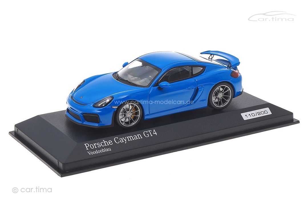 Porsche Cayman GT4 Voodoo blau Minichamps 1:43 CA04316074 Porsche Cayman GT4 Voodoo blau Minichamps 1:43 CA04316074