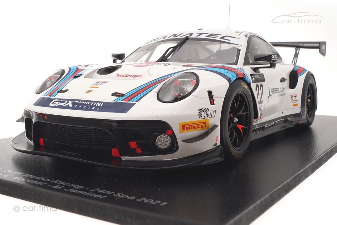 Porsche 911 GT3 R 24h Spa 2021 Campbell/Bamber/Jaminet Spark 1:18 18SB038