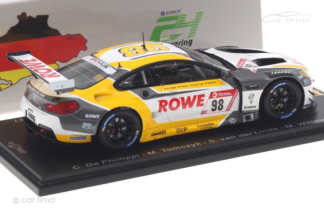 BMW M6 GT3 24h Nürburgring 2021 Tomczyk/van der Linde/Wittmann Spark 1:43 SG751