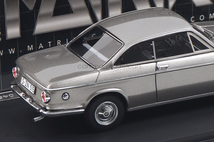 BMW 1602 Baur Coupe 1967 silber Matrix 1:43 MX30202-012