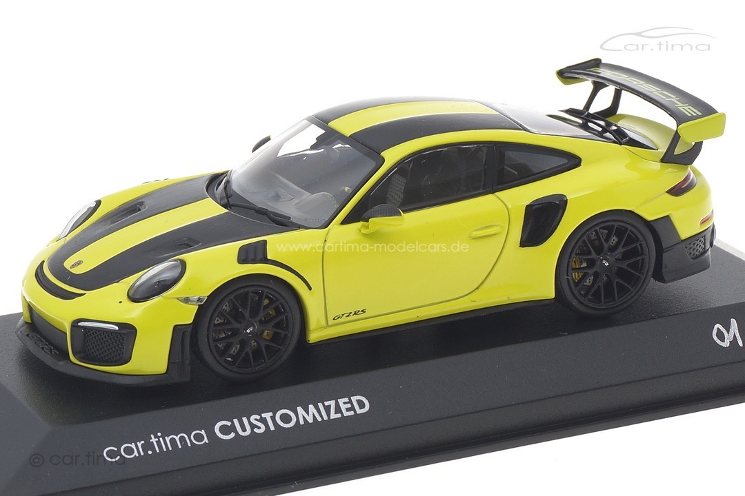 Porsche 911 GT2 RS Weissach Package Acidgrün/Rad schwarz Minichamps car.tima CUSTOMIZED