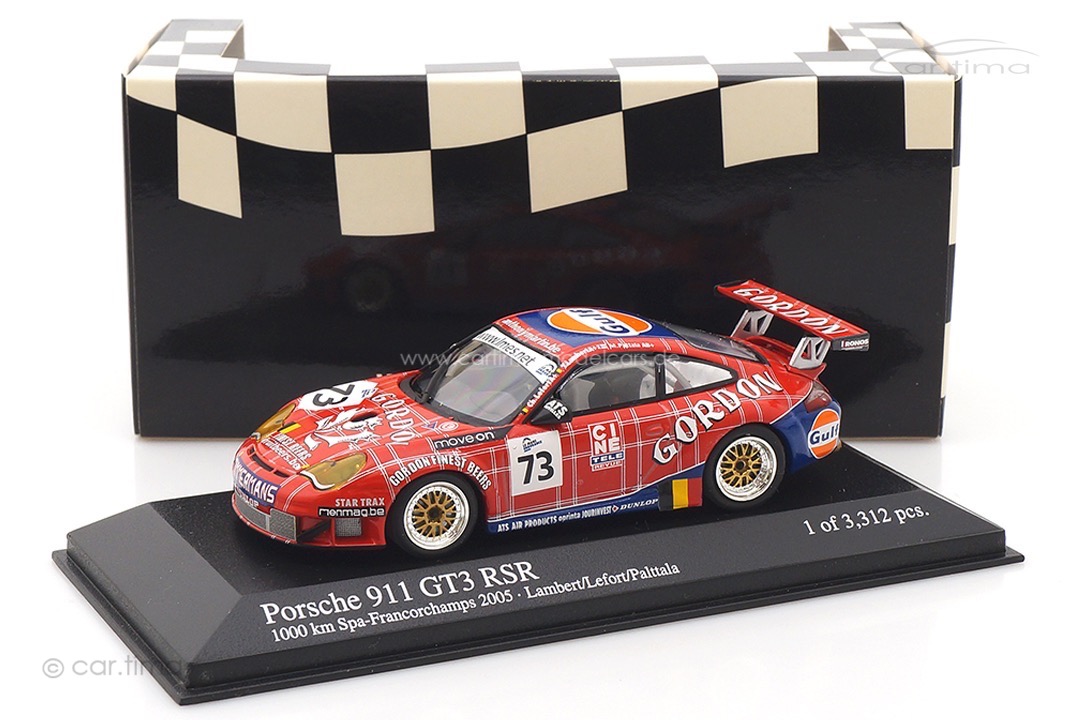 Porsche 911 (996) GT3 RSR 1000 km Spa 2005 Lambert/Lefort/Palttala Minichamps 1:43 400056473