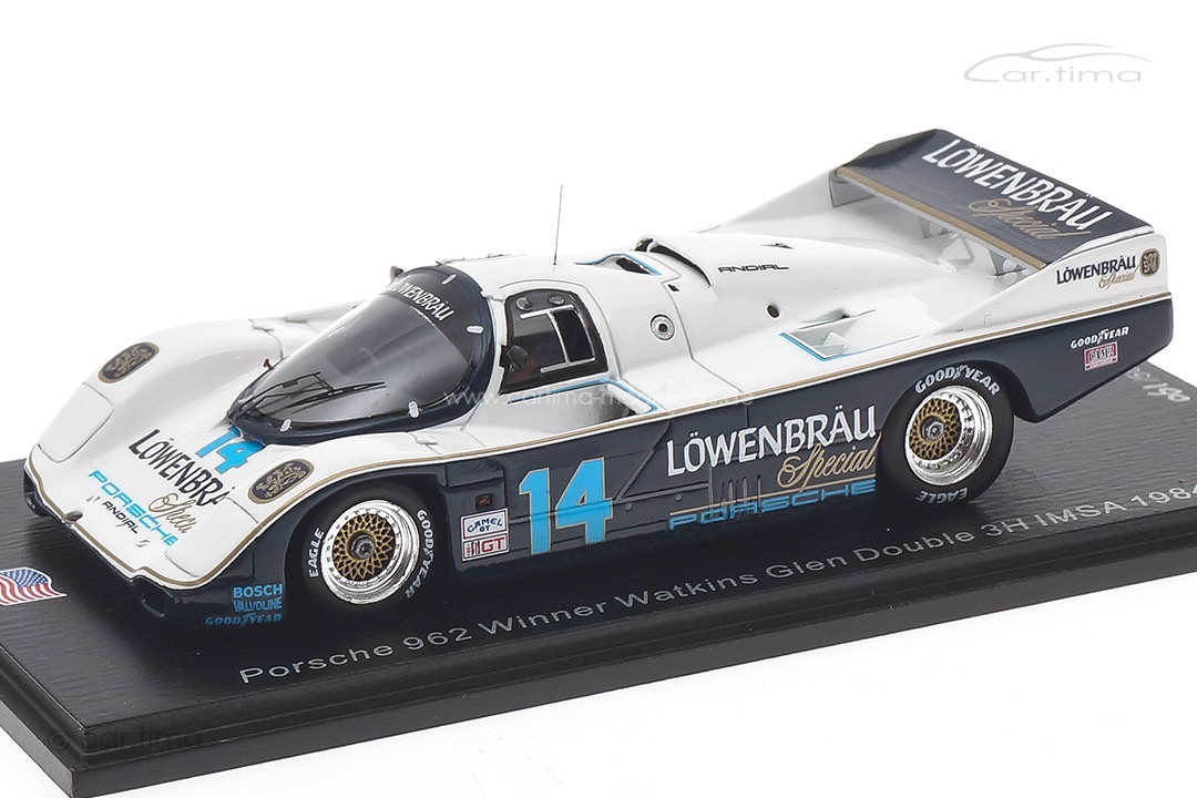 Porsche 962 IMSA 1985 Adams/Bell/Holbert Spark 1:43 US174 Porsche 962 IMSA 1985 Adams/Bell/Holbert Spark 1:43 US174