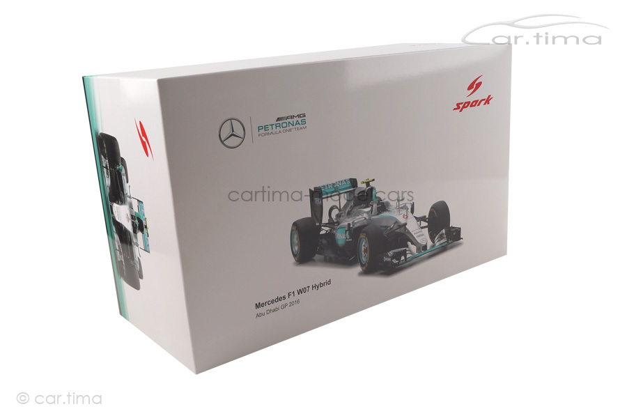 Mercedes-AMG F1 W07 GP Abu Dhabi World Champion 2016 Nico Rosberg Spark 1:18 18S250 Mercedes-AMG F1 W07 GP Abu Dhabi World Champion 2016 Nico Rosberg Spark 1:18 18S250