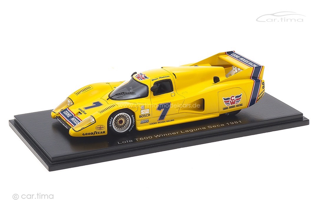 Lola T600 Winner Laguna Seca 1981 Brian Redman Spark 1:43 S8601 Lola T600 Winner Laguna Seca 1981 Brian Redman Spark 1:43 S8601