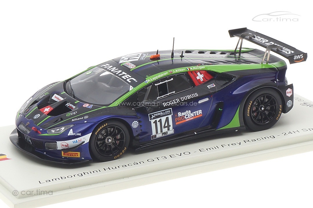 Lamborghini Huracán GT3 Evo 24h Spa 2021 Lappalainen/Aitken/Rougier Spark 1:43 SB477 Lamborghini Huracán GT3 Evo 24h Spa 2021 Lappalainen/Aitken/Rougier Spark 1:43 SB477