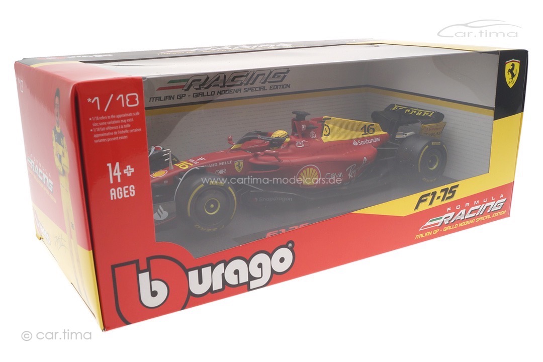 Ferrari F1-75 GP Monza 2022 Charles Leclerc Bburago 1:18 18-16811LE Ferrari F1-75 GP Monza 2022 Charles Leclerc Bburago 1:18 18-16811LE