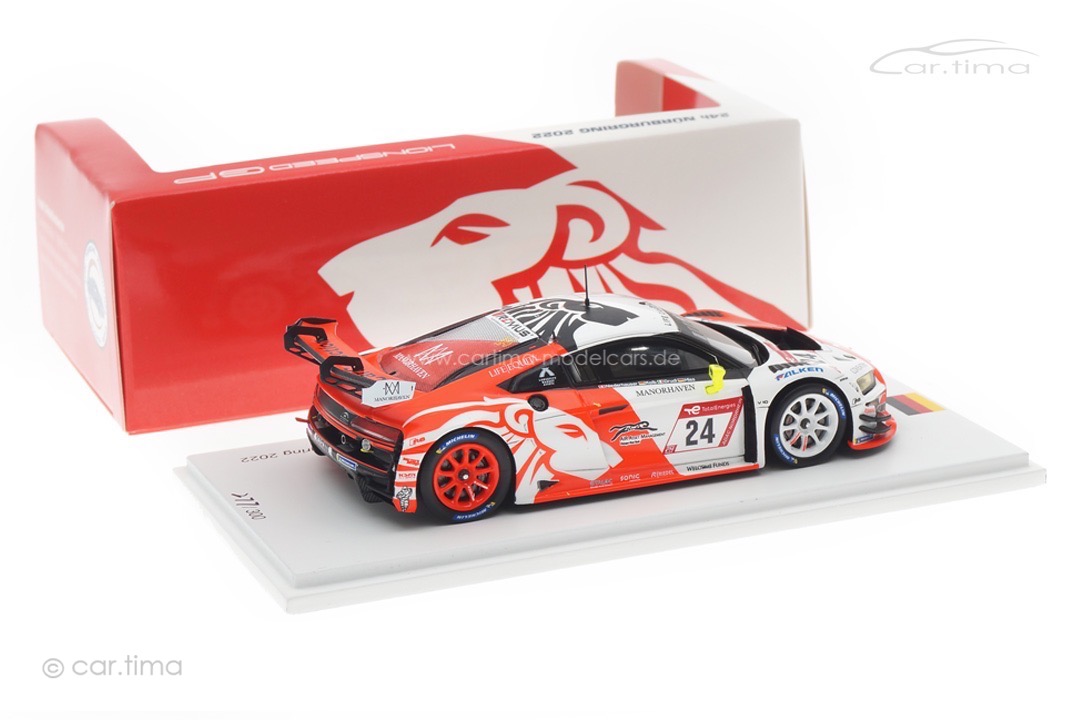 Audi R8 LMS GT3 Evo II 24h Nürburgring 2022 Kolb/Mies/Niederhauser/Drudi Spark 1:43 FF016 Audi R8 LMS GT3 Evo II 24h Nürburgring 2022 Kolb/Mies/Niederhauser/Drudi Spark 1:43 FF016