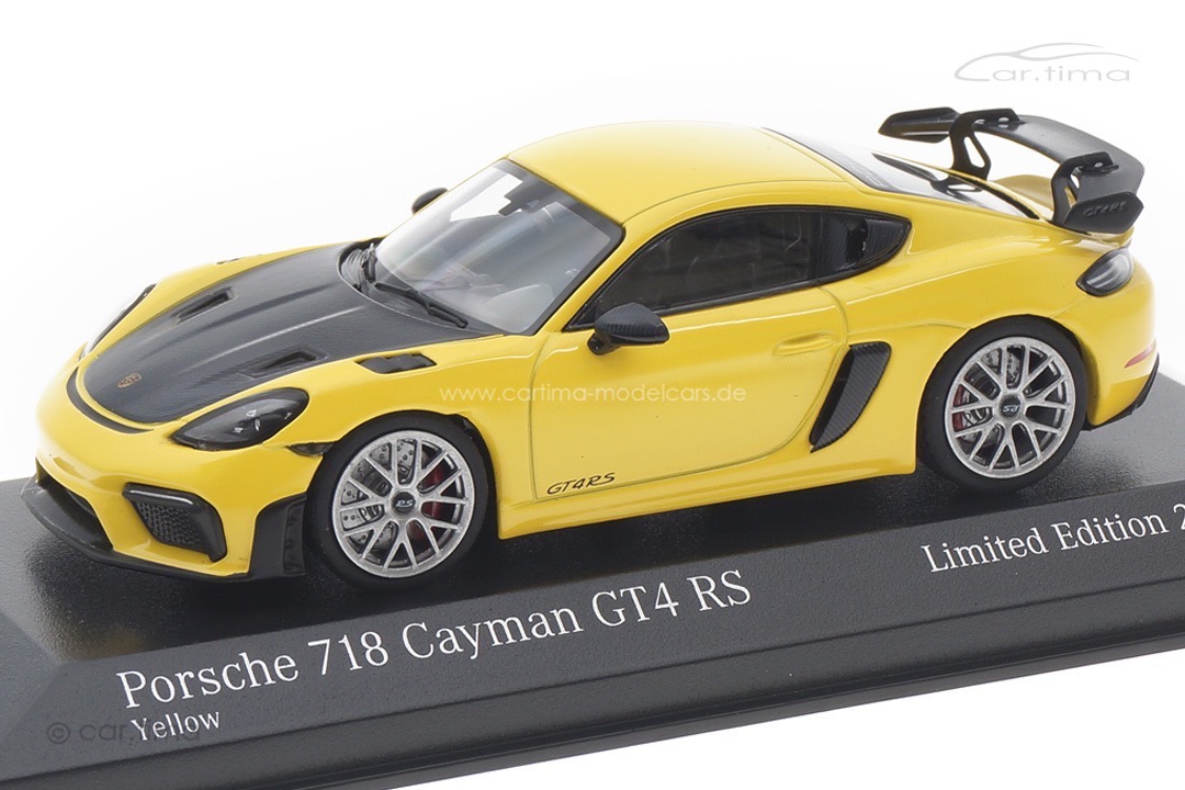 Porsche 718 (982) Cayman GT4 RS Weissach Paket Racinggelb/Rad silber Minichamps 1:43 413069711 Porsche 718 (982) Cayman GT4 RS Weissach Paket Racinggelb/Rad silber Minichamps 1:43 413069711