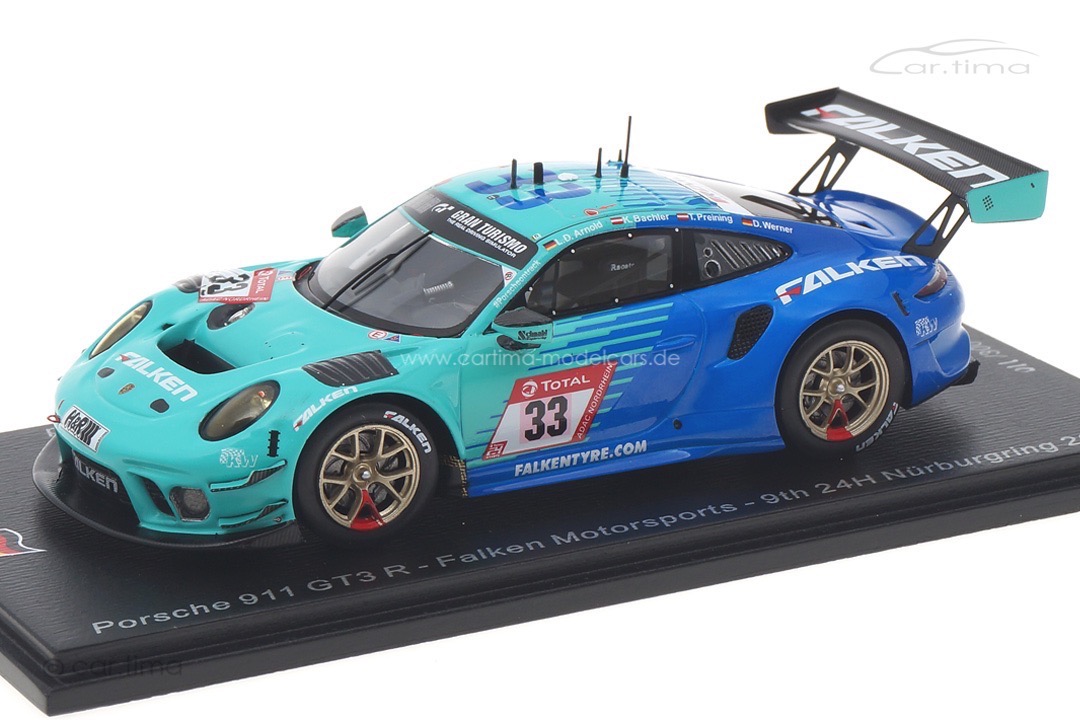 Porsche 911 GT3 R 24h Nürburgring 2021 Arnold/Bachler/Preining/Werner Spark 1:43 SG758