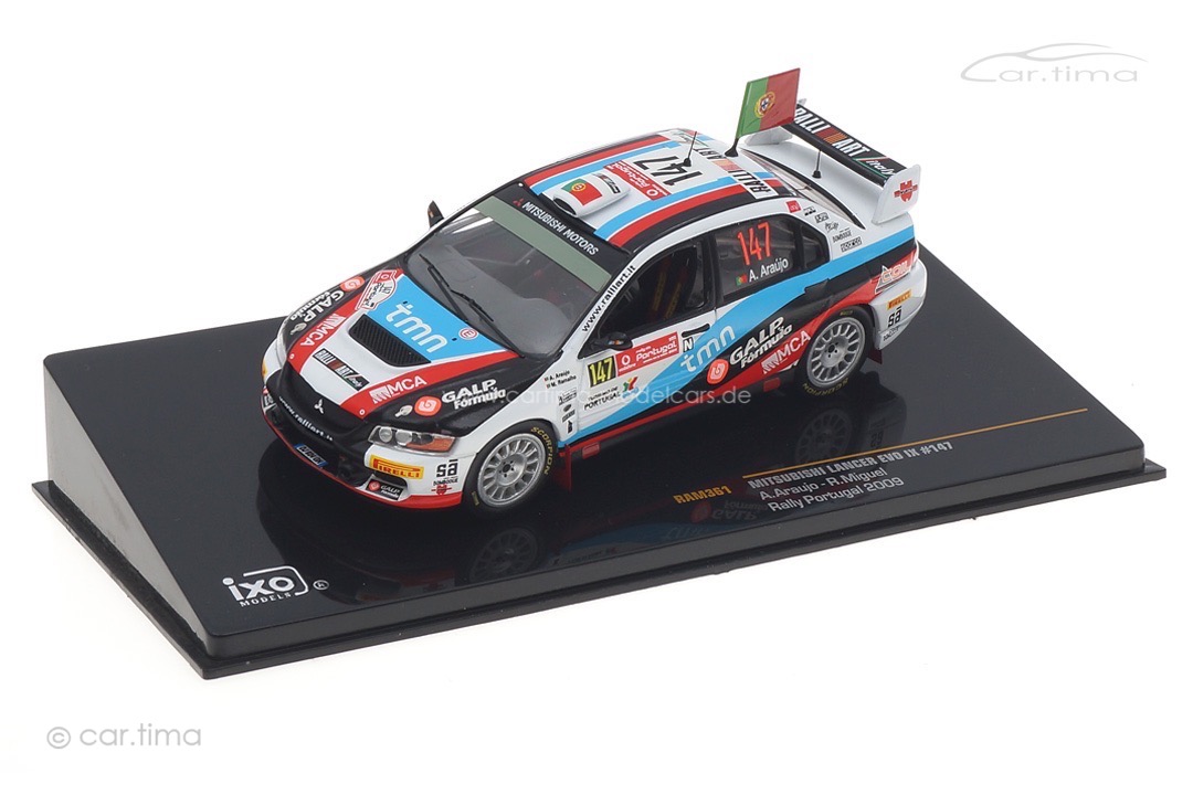 Mitsubishi Lancer EVO IX Rallye Portugal 2009 Araujo/Miguel IXO 1:43 RAM361