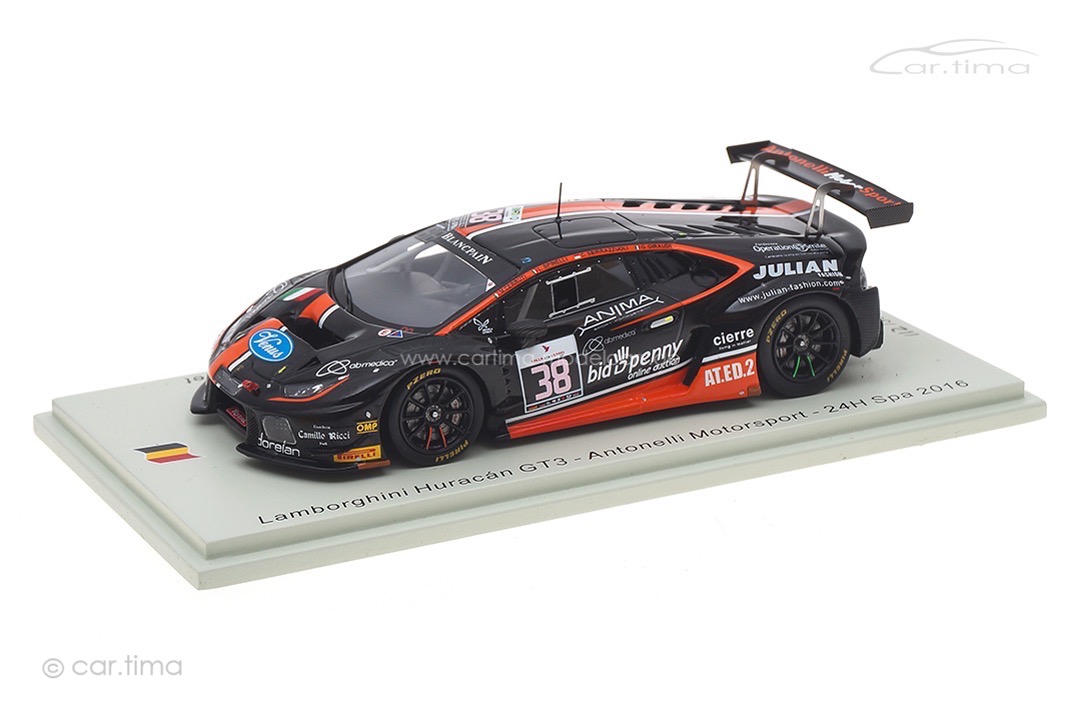 Lamborghini Huracán GT3 24h Spa 2016 Cerruti/Spinelli/Vannelet Spark 1:43 SB289