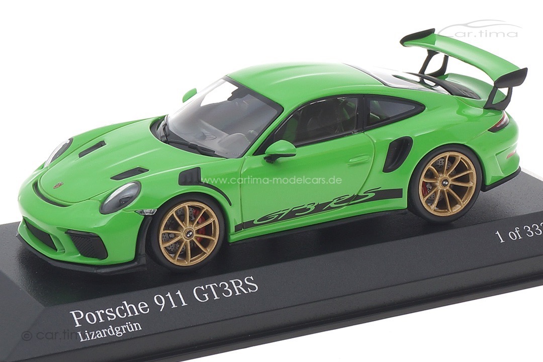 Porsche 911 (991 II) GT3 RS Lizardgrün/Rad Aurum Minichamps 1:43 413067043