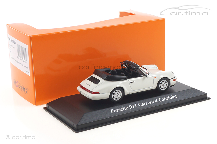 Porsche 911 (964) Carrera 4 Cabriolet weiß 1990 Minichamps 1:43 940067330 Porsche 911 (964) Carrera 4 Cabriolet weiß 1990 Minichamps 1:43 940067330